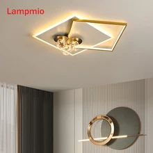 

Modern Golden Square LED Ceiling Lights For Living Room 400 500 Luxurious Bedroom Lighting 600 800 Golden Dining Lamps