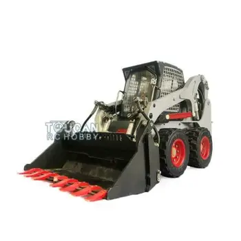 GĂŒnstige 1/14 LESU Metall Aoue-LT5H RĂ€dern Skid-Steer Loader RC Hydraulische DIY Modell Sound TH17188