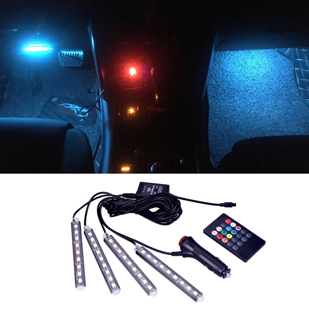 Интерьер автомобиля свет Светодиодные полосы света RGB атмосферная лампа для peugeot
