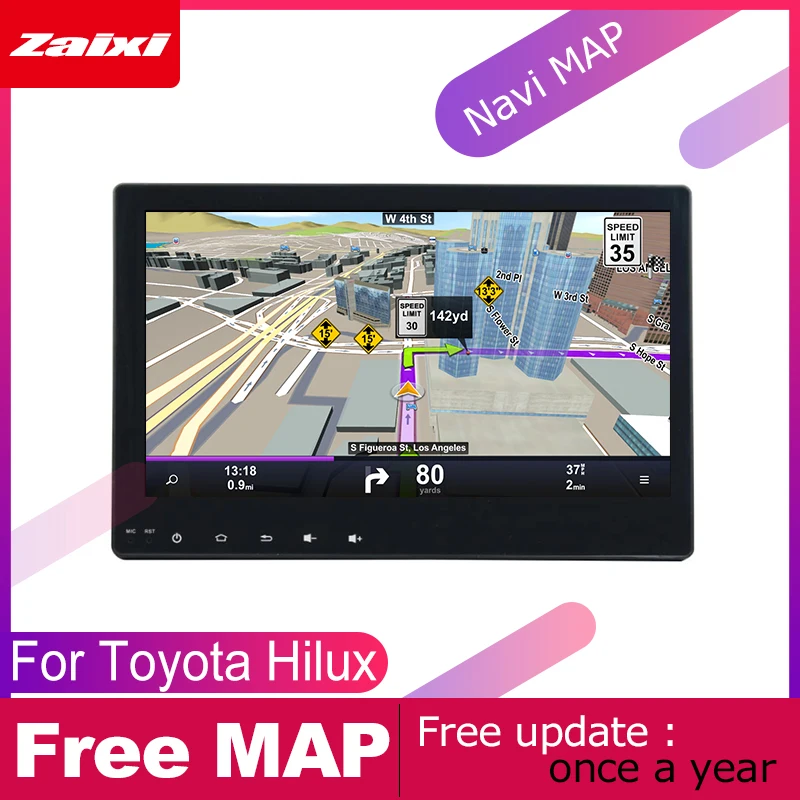 Android автомобильный gps мультимедийный плеер для Toyota Hilux 2016 2017 навигатор Радио Видео