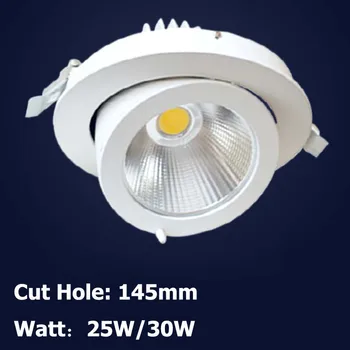 

10w 15w 20w 25w 30w 35w 45w LED trunk light LED gimbal light Adjustable COB Gimable rotation lampada recessed ceiling downlight