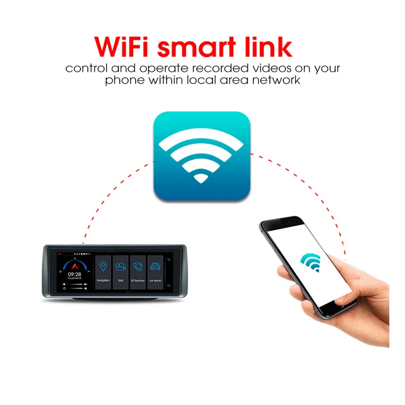 6.86 inch IPS Touch 4G Android GPS Navigation DVR Camera ADAS Wifi HD 1080P Video Recorder Dash Cam