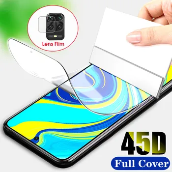 

2 in 1 Redmi Note 9S Hydrogel film for Xiaomi Redmi Note 9S Screen Protector Red Mi Note 9 S Protective Lens Flim Note9s
