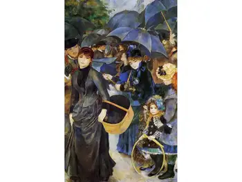 

2 Hand Painted Art Paintings by College Teachers - The Umbrellas Pierre-Auguste Renoir impressionism - Oil Painting on Canvas