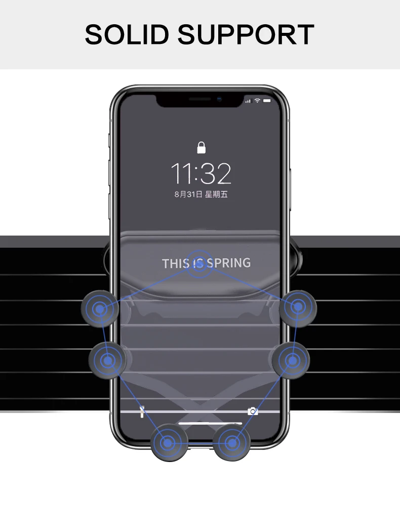 Модернизированный Универсальный Автомобильный держатель для телефона Gravity Автомобильный держатель для телефона Air Vent крепление зажим подставка для смартфонов