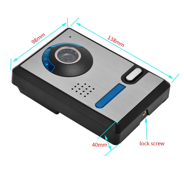 SmartYIBA 7"Video Doorbell Entry Camera Home Intercom Building Video Bell 2 Way Intercom Doorphone Kits 5