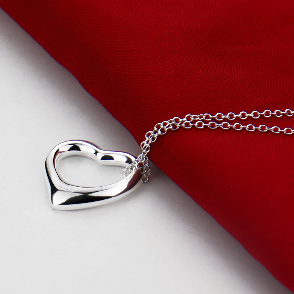 Женское Ожерелье из стерлингового серебра 925 пробы простой стиль кулон в виде