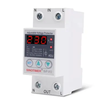 

Adjust Voltage Relay Control Over Under Voltage Protector SVP-912 230V 80A Overvoltage and Over Current Protection Devices