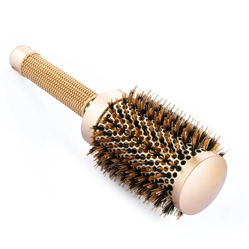 Баррель щетка для волос есть Blowout Nano Thermic ceramic& Ionic круглый баррель с кабаном щетины, для сушки, завивки и выпрямления