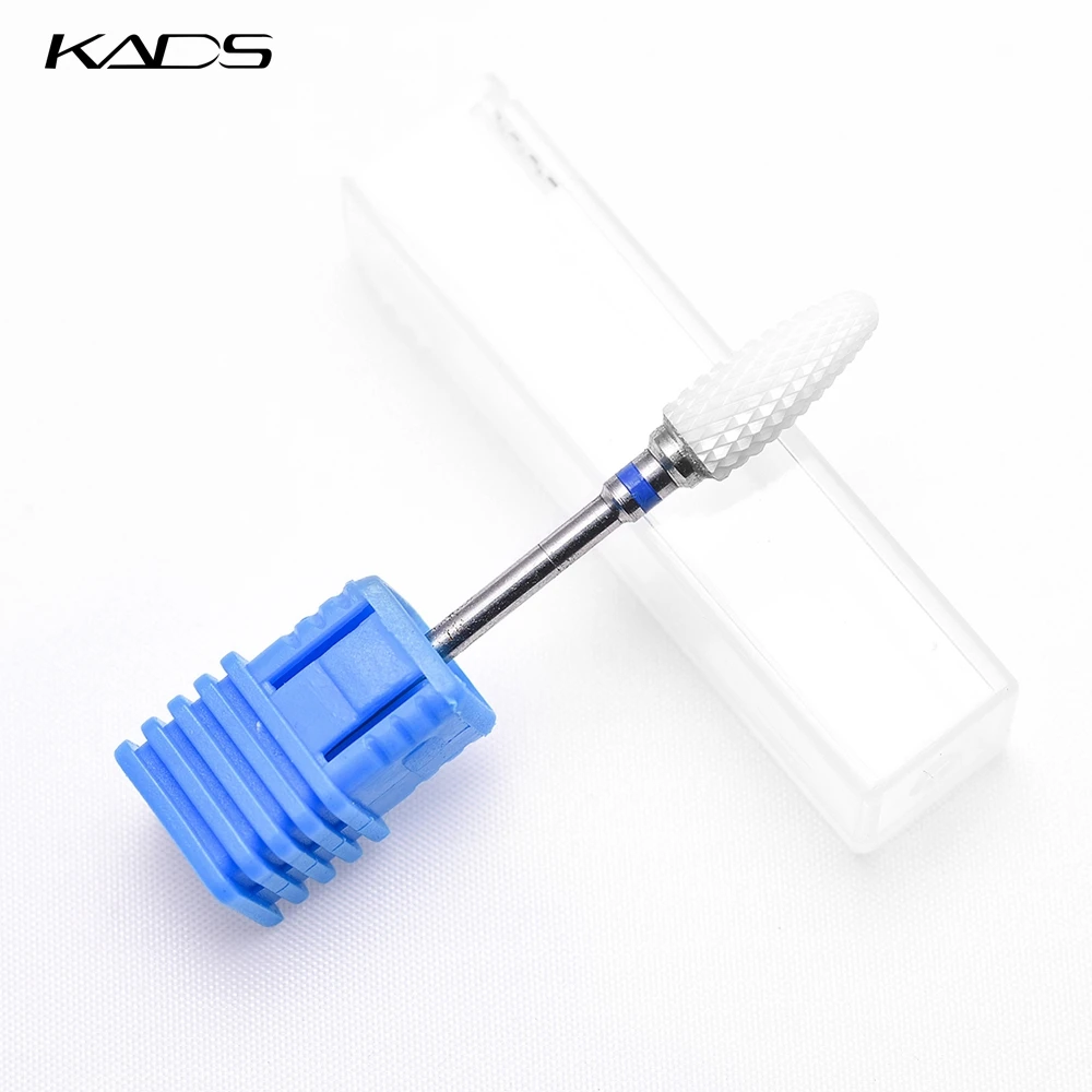 KADS 3/32 &quotсреднее пламя Cuspidal Nail Art Drill Bit Polish Tool керамический Монтаж шлифовальный