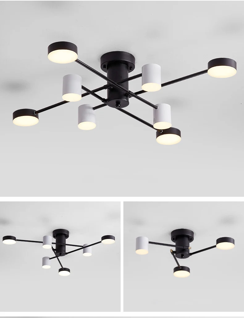 Nordic LED Ceiling Chandelier Lamp for Living Room Bedroom Dining Room Kitchen Modern Black Branch Chandelier Lighting Fixture candle chandelier