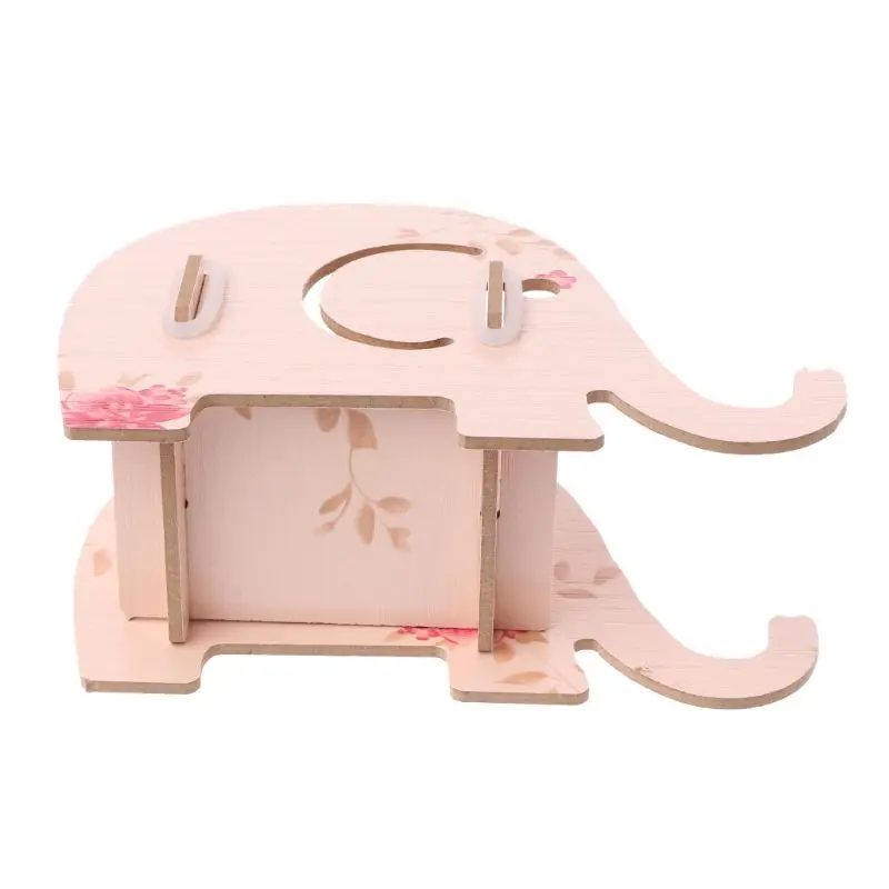 Phone Stand Pen Pencil Holder Tablet Desk Bracket Wooden Cute Elephant Sundries Organizer Desk Decoration Home Office