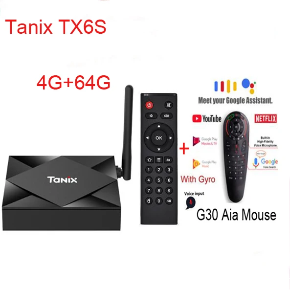 4G 64G G30 ТВ-приставка Tanix TX6S Android 10,0 чип H616 TX6 4 ГБ 32 ГБ/64 Гб смарт-ТВ-приставка медиаплеер двойной WiFi Bluetooth 4K ТВ-приставка - Цвет: 4G 64G G30