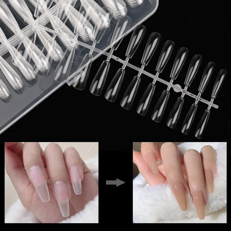 HNUIX 240pcs Long Coffin False Nails Ballerina Nail Tips Full Cover Acrylic Clear Nails Natural False Nails For Gel Nails tool HNUIX 240pcs Long Coffin False Nails Ballerina Nail Tips Full Cover Acrylic Clear Nails Natural False Nails For Gel Nails tool