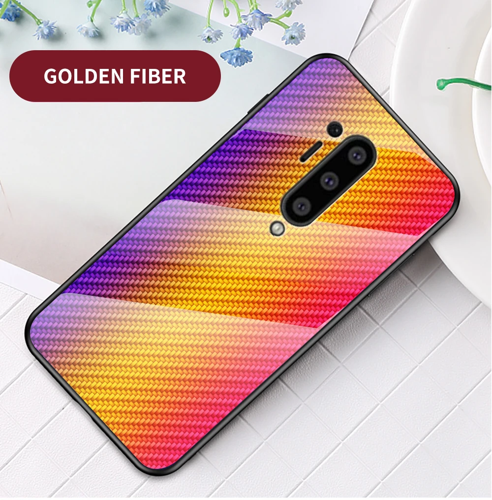 XUANYAO Case 1+8 Pro One Plus 8 Case Glass Hard Cover OnePlus 8 Pro Case Silicone Soft Edge Carbon Fiber Back Cover OnePlus 8 1+ (15)