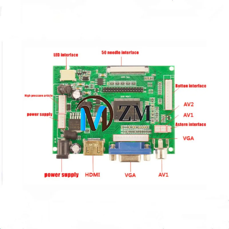 ЖК-дисплей TTL LVDS плата контроллера HDMI VGA 2AV 50 PIN для AT070TN90 Поддержка автоматически