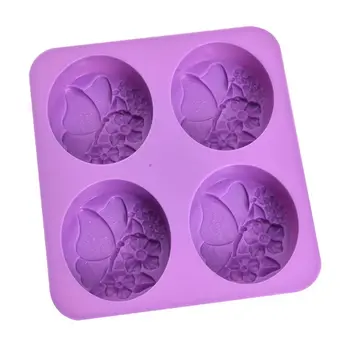 

3D Flower Butterfly Silicone Mold DIY Soap Clay Candle Making Cake Fondant Mould for kitchen accessories