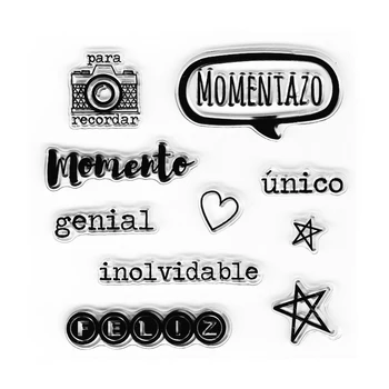 

Spanish Planner Clear Stamps Journal planner Decorative Stamps Seal Silicone Rubber Stamps