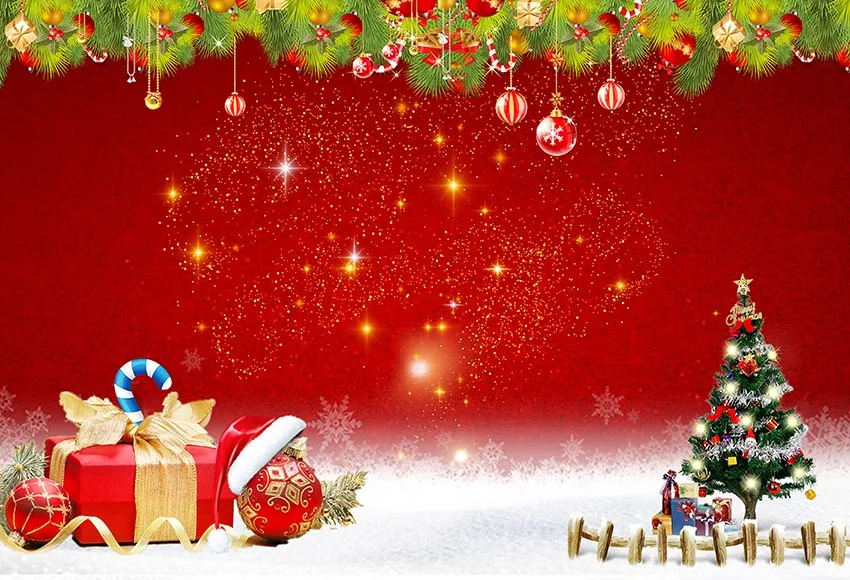 Тонкий Виниловый фон для фотосъемки Рождественский баннер день рождения