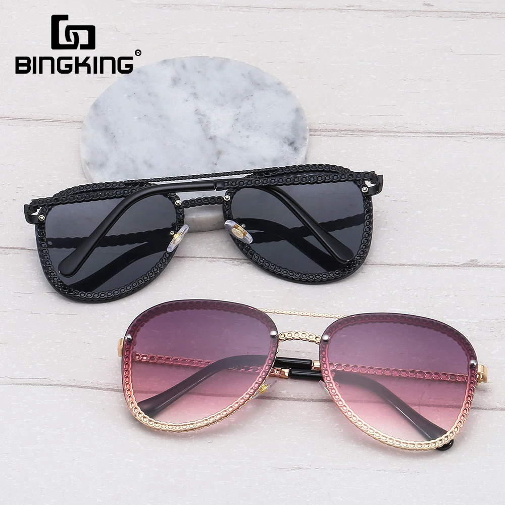 

Bingking 2020 Vintage Oval Classic Sunglasses Women/Men Eyeglasses Street Beat Shopping Mirror Oculos De Sol Gafas UV400