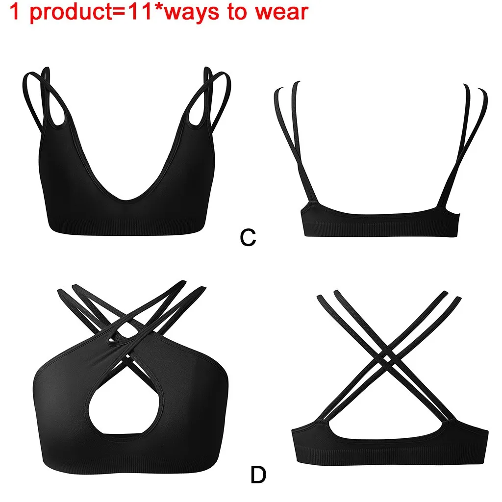 Jaycosin Fashion Bras lightweight Versatility 2PC Underwear Mash Up Bra Intimate Elastic Innovation For Boobs Versatility 129#4