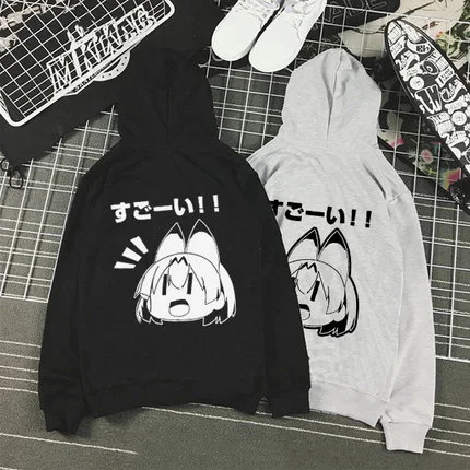 Аниме Kemono друзья толстовки Мужская куртка пальто осень зима косплей толстовки с капюшоном