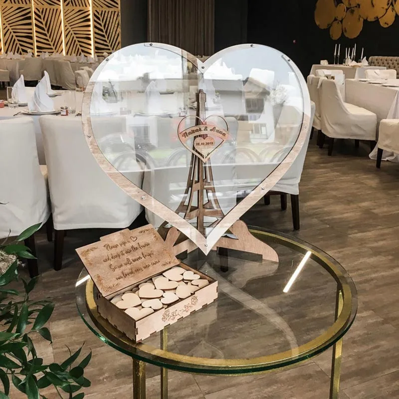 transparent heart Alternative Rustic Wedding Guest Book,Wedding Guest Book Alternative Wedding Decor Drop Heart Guestbook
