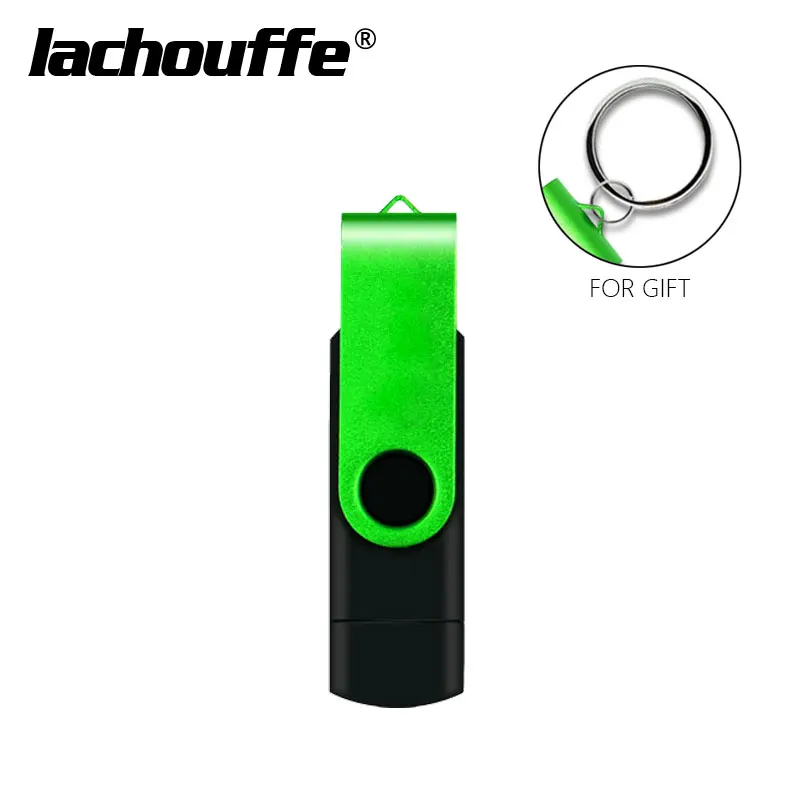 Зеленый Usb флеш-накопитель OTG 2 в 1, гарантированное качество, 4 ГБ, 8 ГБ, 16 ГБ, 32 ГБ, 64 ГБ, память, usb 128 ГБ, флеш-накопитель USB, флешка - Цвет: Зеленый