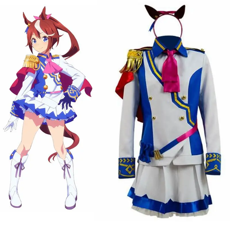 

Unisex Anime Cos Umamusume: Pretty Derby Tokai Teio Cosplay Costumes Maid Dress Lolita Uniform Suits Sets