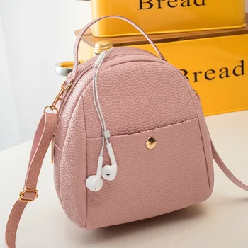 

B 2020 Ladies New Style Fashion Design Korean Version Of The Shell-Shaped Bag New Lychee Pattern Slung Shoulder Mobile Phone Bag