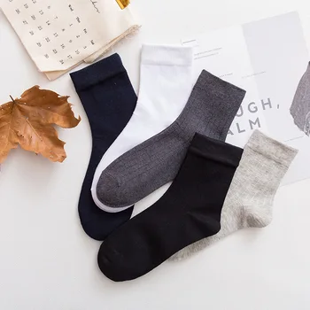 

10 pair/lot Men Business Casual Breathable Executives Cotton Socks Men Top Quality Soild Color Long Socks Men Gift size 39-46