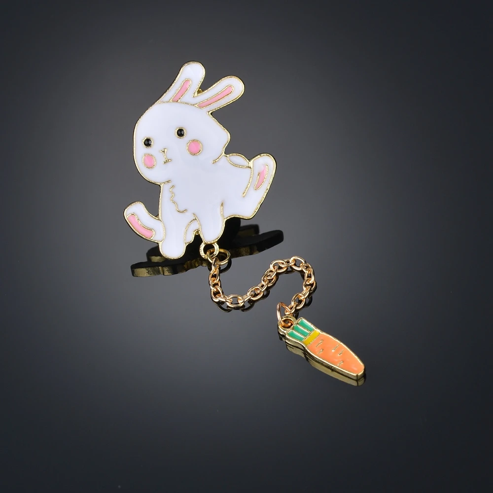 Брошь женская в виде кролика редиса 2 шт./компл. Симпатичные значки | Украшения и