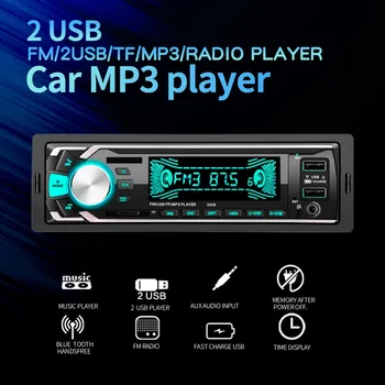 Radio de Coche Autoradio 1 Din Bluetooth SD MP3 jugador Coche Radios Estereo Poste Para Audio de Coche estéreo Carro 2 USB Doble