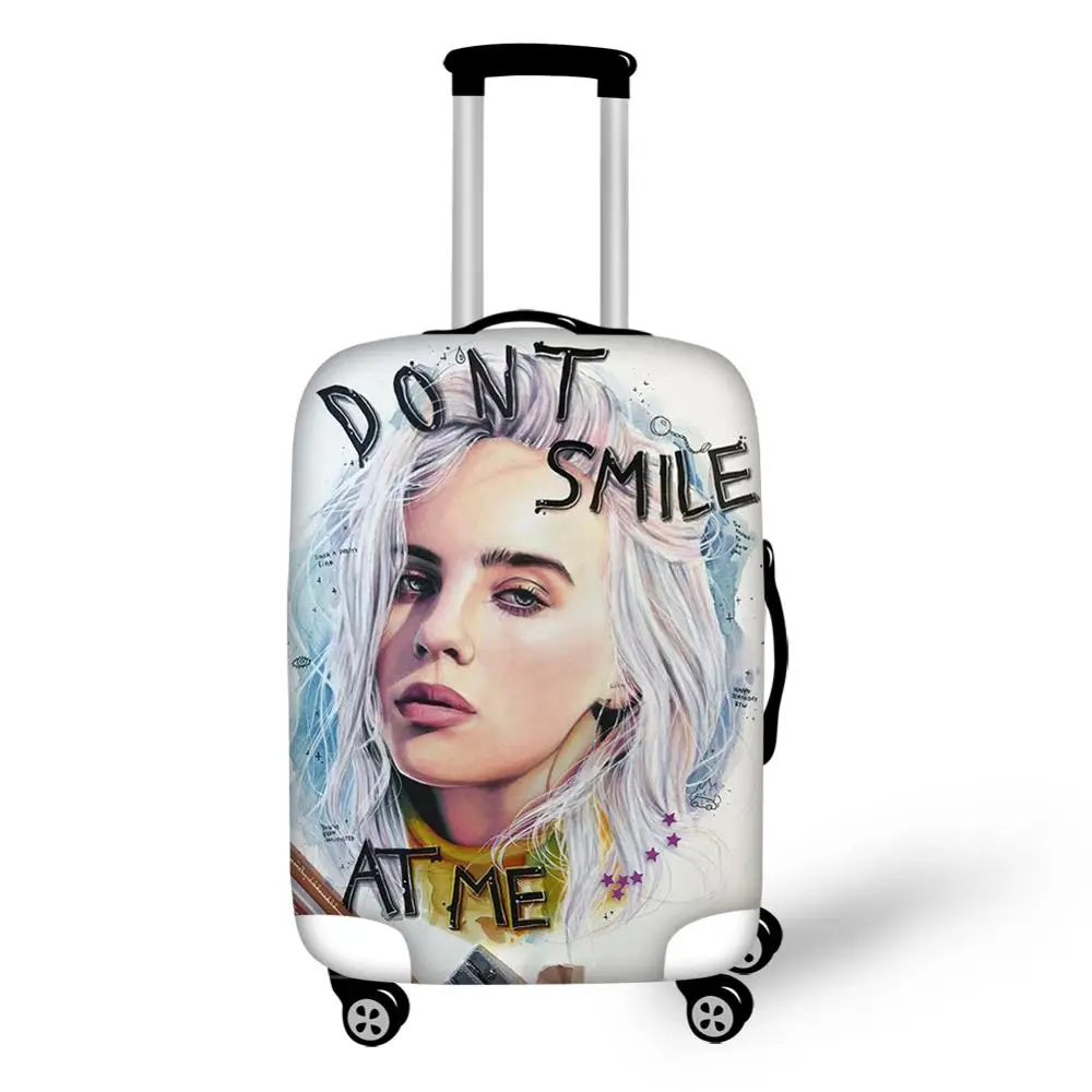 Высокое качество, эластичный Чехол для багажа Billie Eilish, с принтом, пылезащитный чехол для чемодана 18-32 дюймов, дорожные чехлы для женщин, защита для багажа