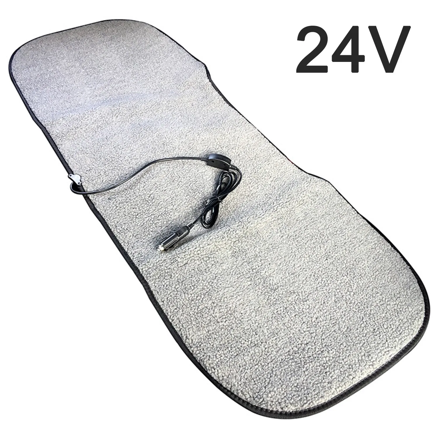 Автомобильная подушка сиденья с подогревом 24V заднего сиденья зимняя теплая накидка на кресло нагревательный коврик - Название цвета: Grey  24V