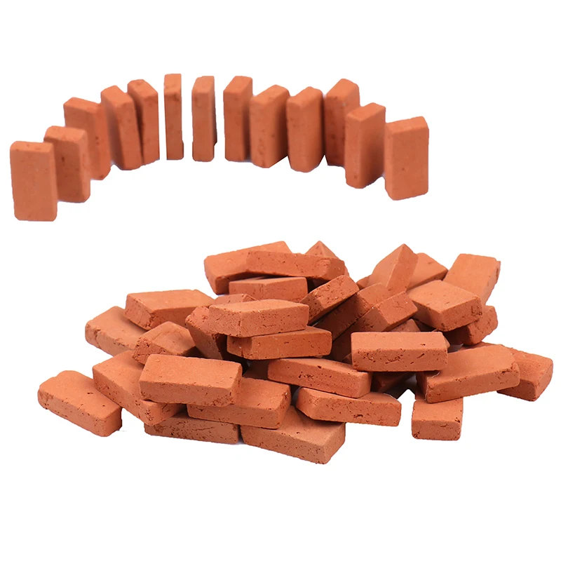 Dollhouse miniature simulation brick diy sand table landscape scenery clay Scenery Buildings Toys 50PCS 1/16