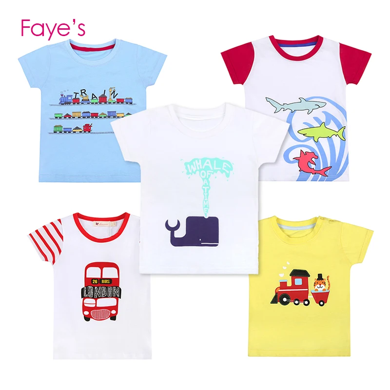 

3M-24M Baby Boy T-shirts Pure Cotton Short Sleeve Print Tees Tops Kids Clothes Children's Clothing