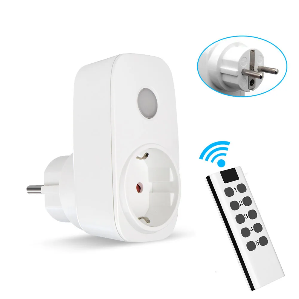 MSLE Universal Smart Home Socket Wireless 433Mhz RF Remote Control Outlet Compatible Broadlink RM4 Pro For Smart Home Automation 