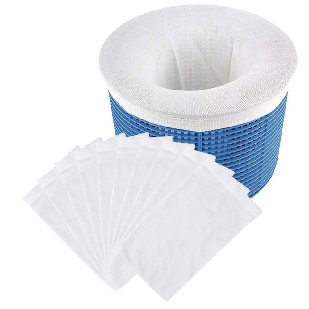 5/10/15/20 unids/set de filtro piscina calcetines de Nylon Filtro de piscina calcetines para cestas espumaderas blanco suministros