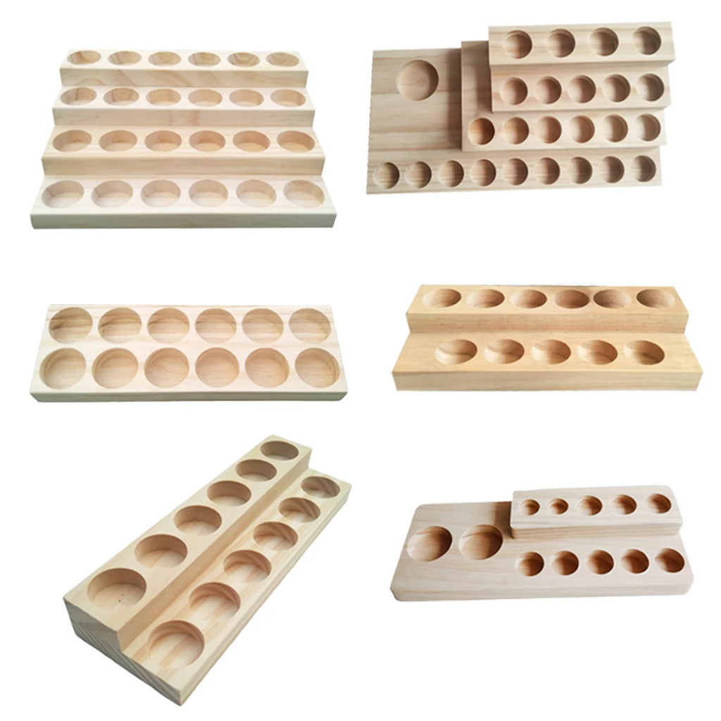 Essential Oil Display Stand, Wood Essential Oil Storage Rack Shelf Holders Organizer For Organizing