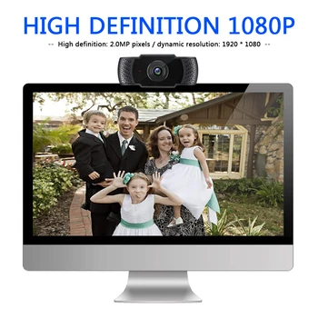 

2MP 1080P HD USB Webcam Adjustable PC Computer Web Camera with Microphone