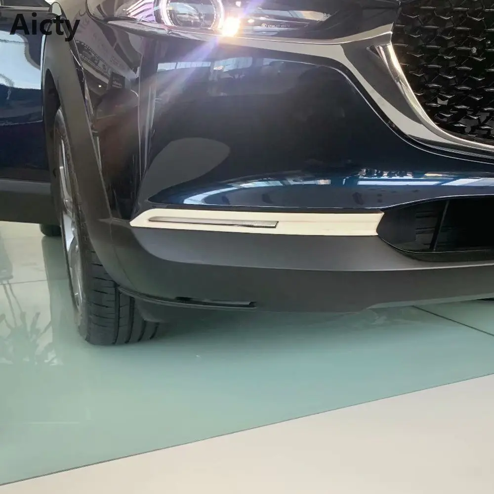 Для Mazda CX30 CX-30 2020 2021 Хром передний ОТРАЖАТЕЛЬ противотуманная фара крышка отделка