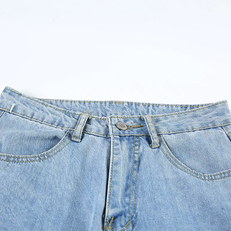Высокая уличная широкие джинсы женские джинсы с высокой талией джинсы для мальчиков женские светло-голубые джинсовые штаны для девочек широкие джинсы легкая стирка Мода