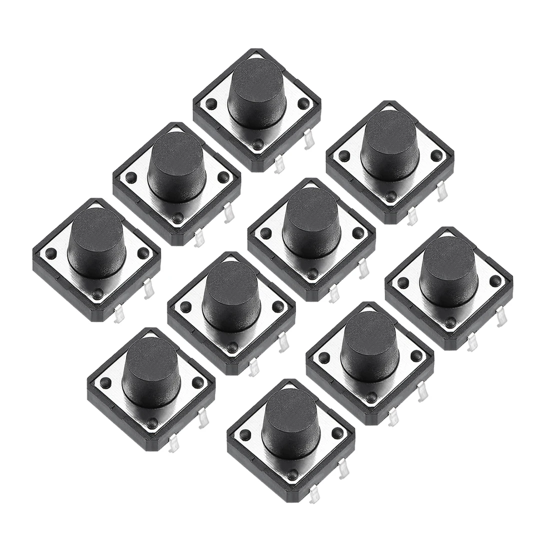 

uxcell 5/10/20/44PCS Push Button Switch 2/4 Pins Momentary Panel Mini/Micro/Small PCB Tactile Tact DIP Black