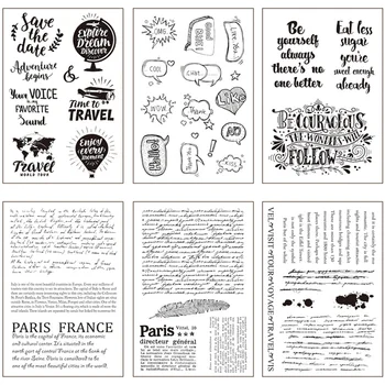 

6PCS Cute Animals Series Silicone Transparent Stamp Hand Journal Diary Decoration DIY Seal Supplies