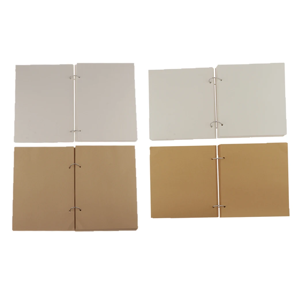 100 Sheets A4 Kraft Cover Sketchbook Drawing Sketching Paper School Stationery