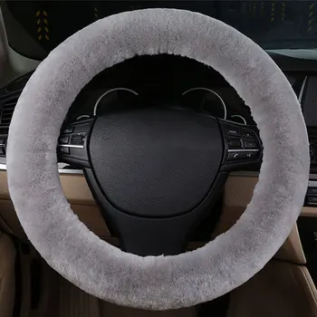 

Car Steering Wheel Cover Winter Warm Plush Vehicle Wheel Cover Universal Fit for 35cm-43cm Car Accessories