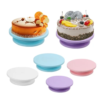 

NICEYARD Cake Swivel Base Rotating Cake Plate Kitchen Baking Tool Round Turntable Cake Stand Cake Decorating Rotary Table