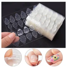 Sticker Nail-Tip Extension Jelly Self-Adhesive False-Art Transparent Double-Sided Waterproof