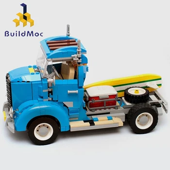 

Buildmoc MOC-9001 Vintage Truck Urban retro Vehicle Technic Classic Vintage Car Model Building Blocks Bricks Toys Children Gifts